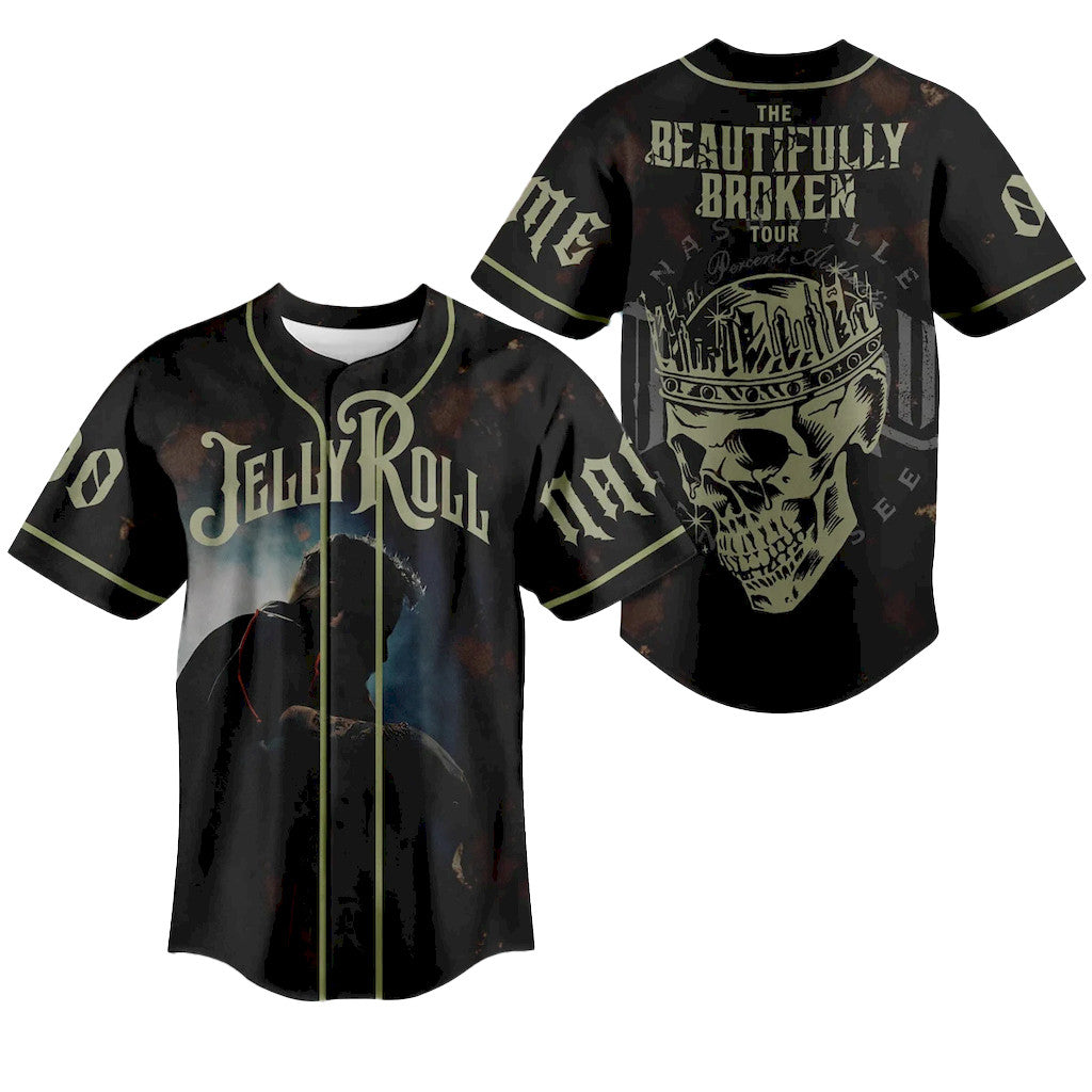 Jelly Roll The Beautifully Broken Tour Jersey 2026 Jelly Roll Merch Best Gift For Music Fans - Loomnari