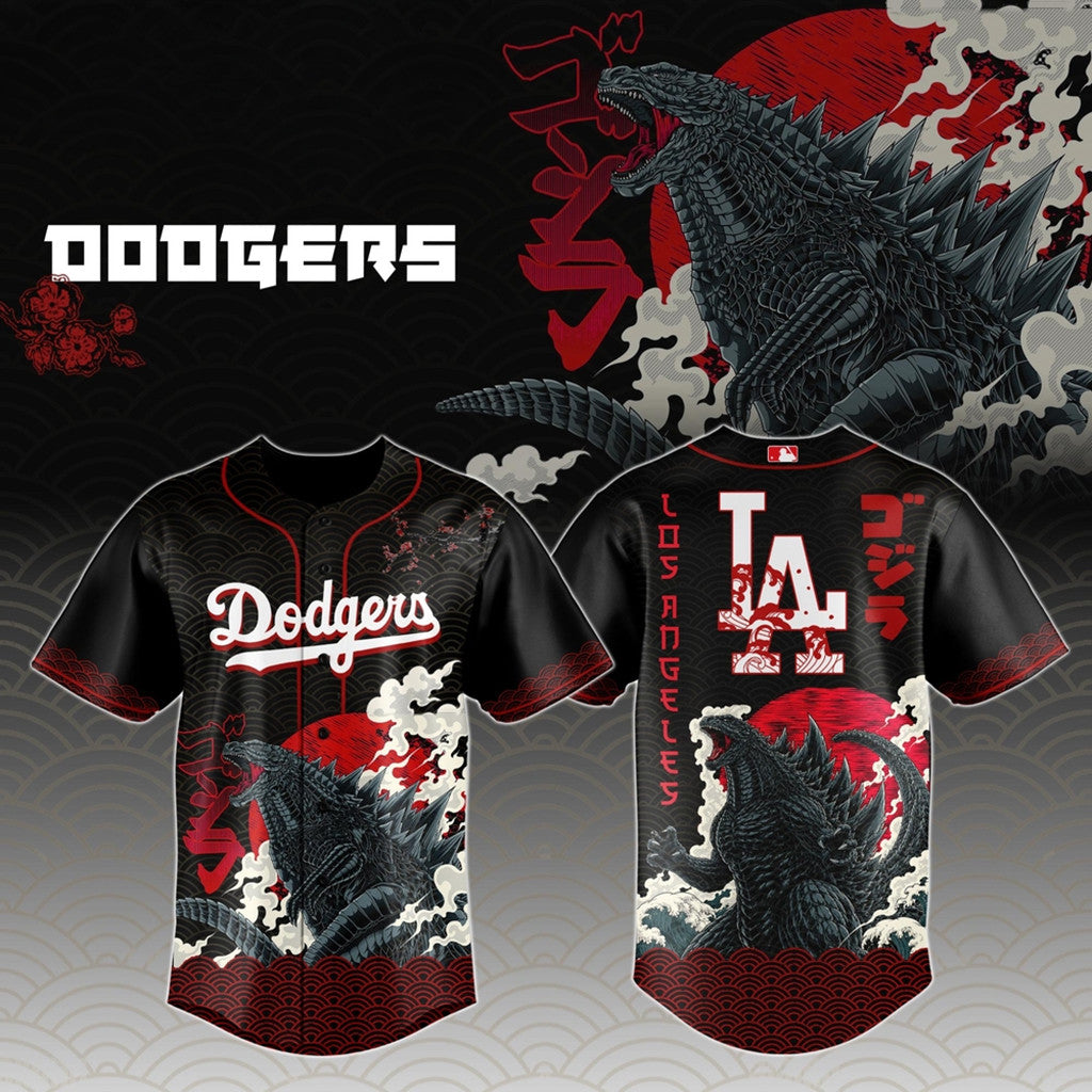 Los Angeles Dodgers X King Of The Monsters Baseball Jersey 2026 LA Dodgers Merch Fan Gifts - Loomnari
