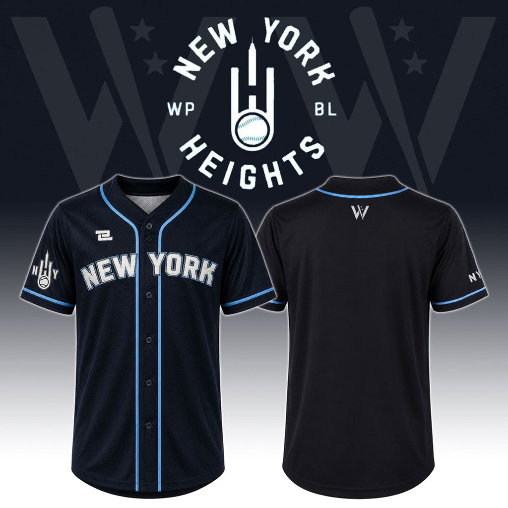 New York Heights Away Baseball Jersey 2026 WPBL Jersey NY Heights Merch Gift For Fans - Loomnari