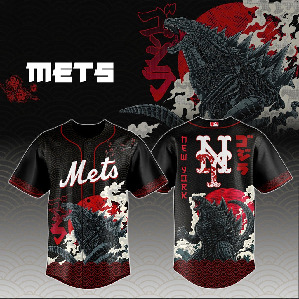 New York Mets X King Of The Monsters Baseball Jersey NY Mets Merch 2026 Gift For Brothers - Loomnari