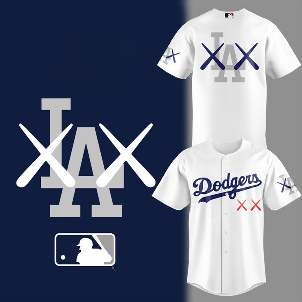 Los Angeles Dodgers X KAWS 2026 Baseball Jersey LA Dodgers Merch Gift For Baseball Lover - Loomnari