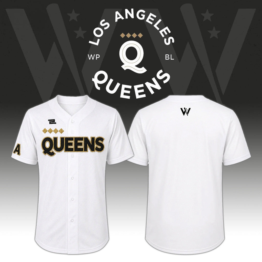 Los Angeles Queens Home Baseball Jersey 2026 WPBL Jersey LA Queens Merch Gifts For Baseball Fan - Loomnari