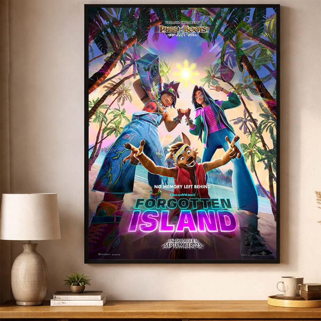 Dreamworks New Animated Original Movie Poster Forgotten Island Merch Birthday Gifts For Husband - Loomnari