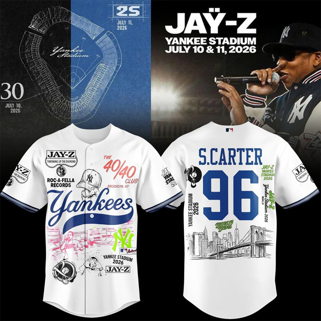New York Yankees X Jay Z 2026 Baseball Jersey Jay Z Merch Yankee Stadium Clothing For Fans - Loomnari