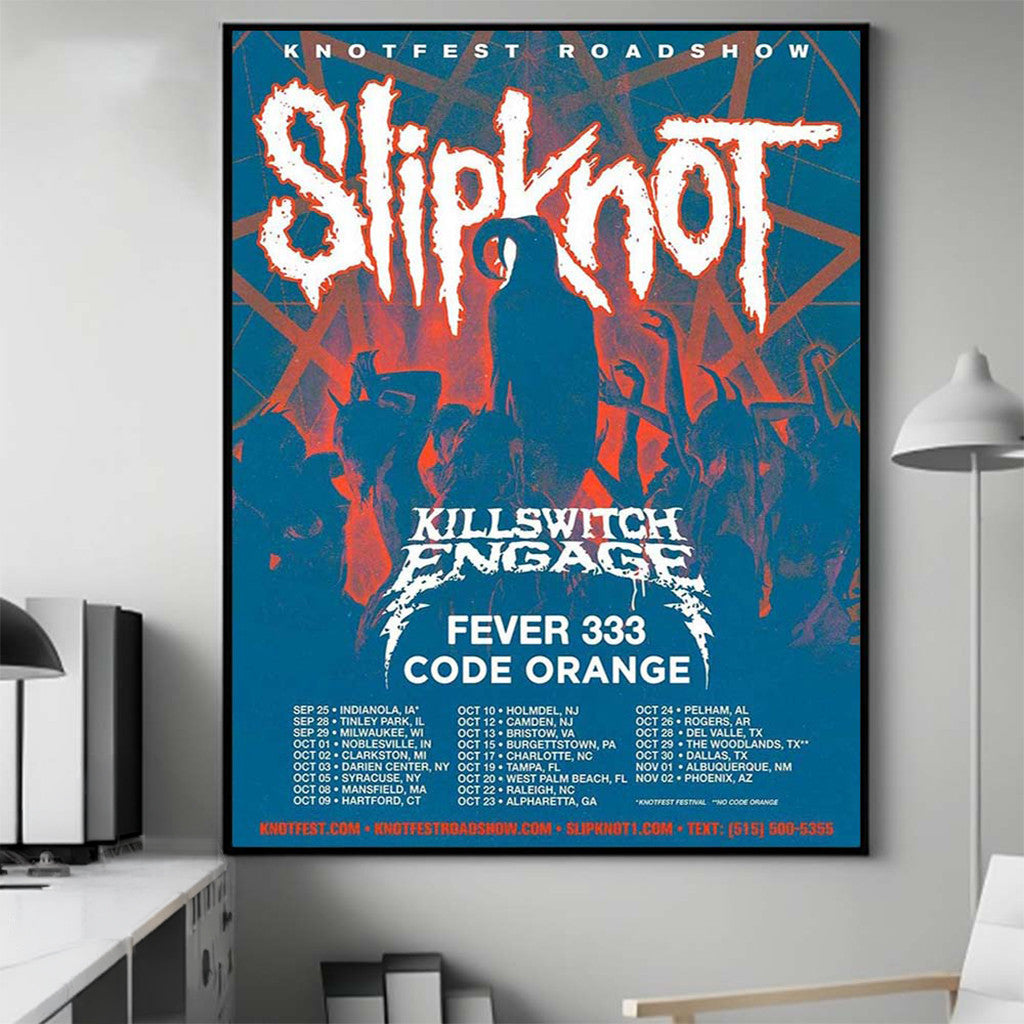 Slipknot Knotfest Roadshow Tour Poster Slipknot Merch Good Gifts For Him - Loomnari
