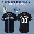 Personalized New York Heights WPBL New 2026 Season Away Baseball Jersey NY Heights Merch - Loomnari