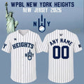 Personalized New York Heights WPBL New 2026 Season Home Baseball Jersey NY Heights Merch - Loomnari