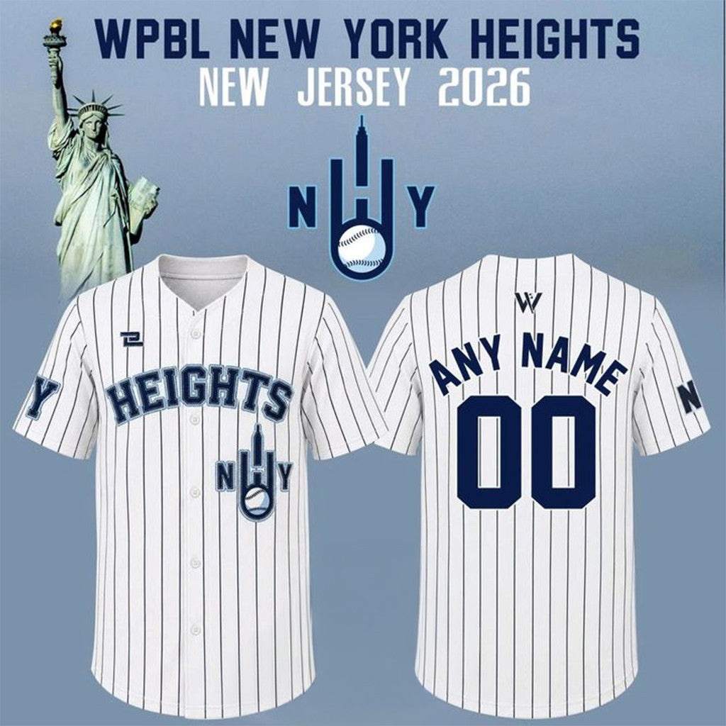 Personalized New York Heights WPBL New 2026 Season Home Baseball Jersey NY Heights Merch - Loomnari