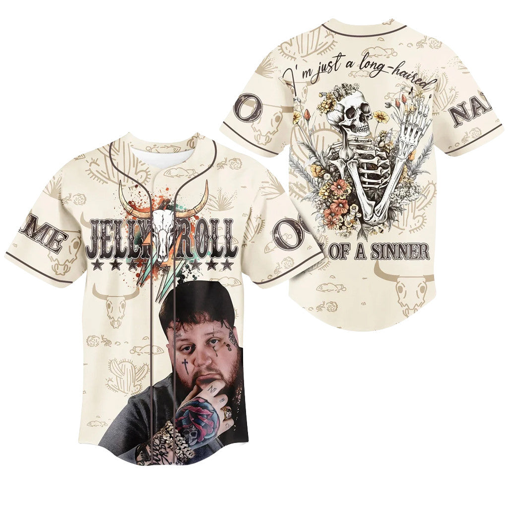 Personalized Jelly Roll Son Of A Sinner Jersey 2026 Jelly Roll Merch Gift For Music Fans - Loomnari
