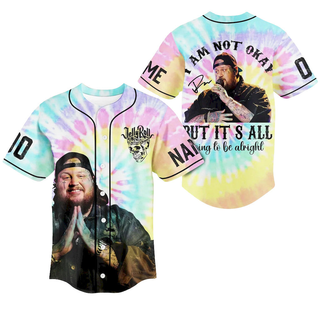 Personalized Jelly Roll Tie Dye Jersey 2026 Jelly Roll Merch Presents For Music Lovers - Loomnari