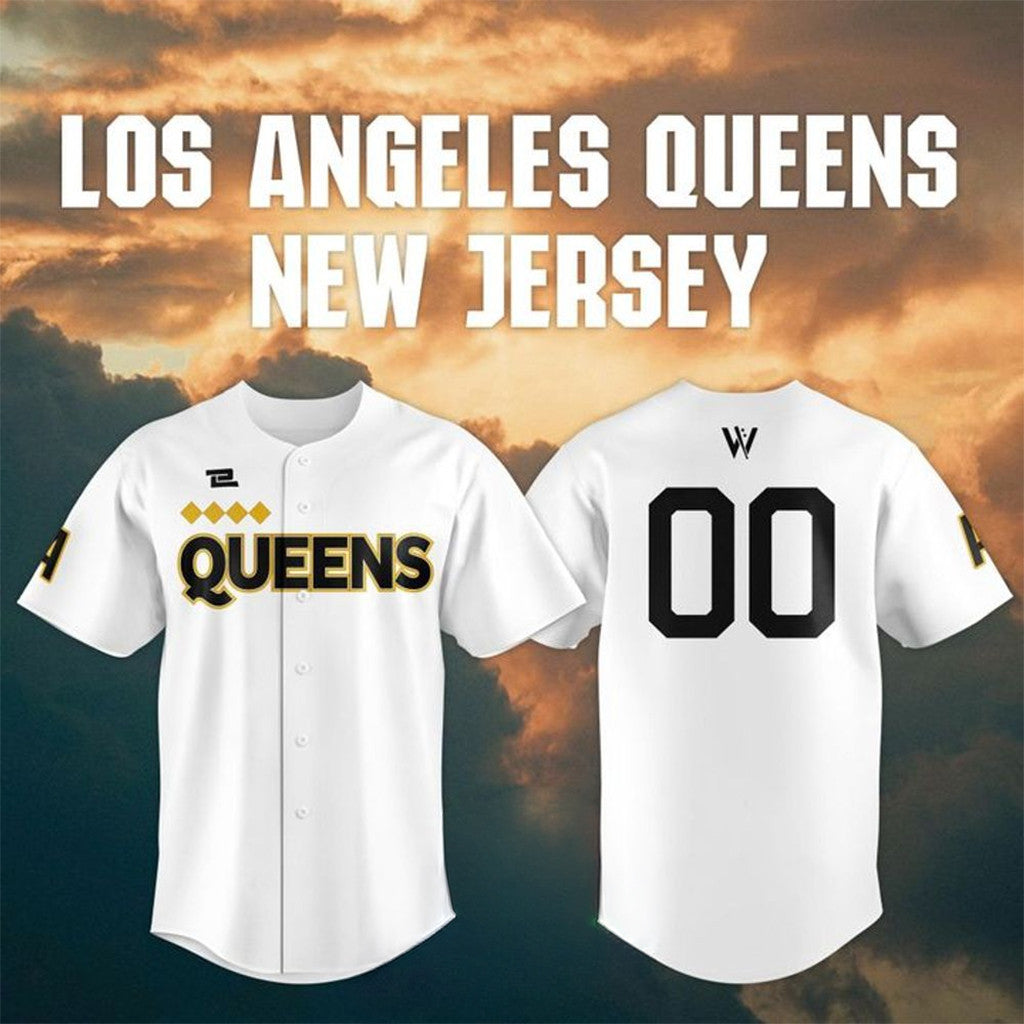 Personalized Los Angeles Queens WPBL New 2026 Season Home Baseball Jersey LA Queens Merch White - Loomnari