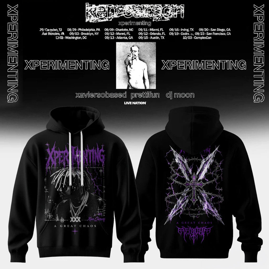Ken Carson XPERIMENTING Hoodie A Great Chaos Hoodie Ken Carson Merch 2026 Gift For Rap Fans - Loomnari