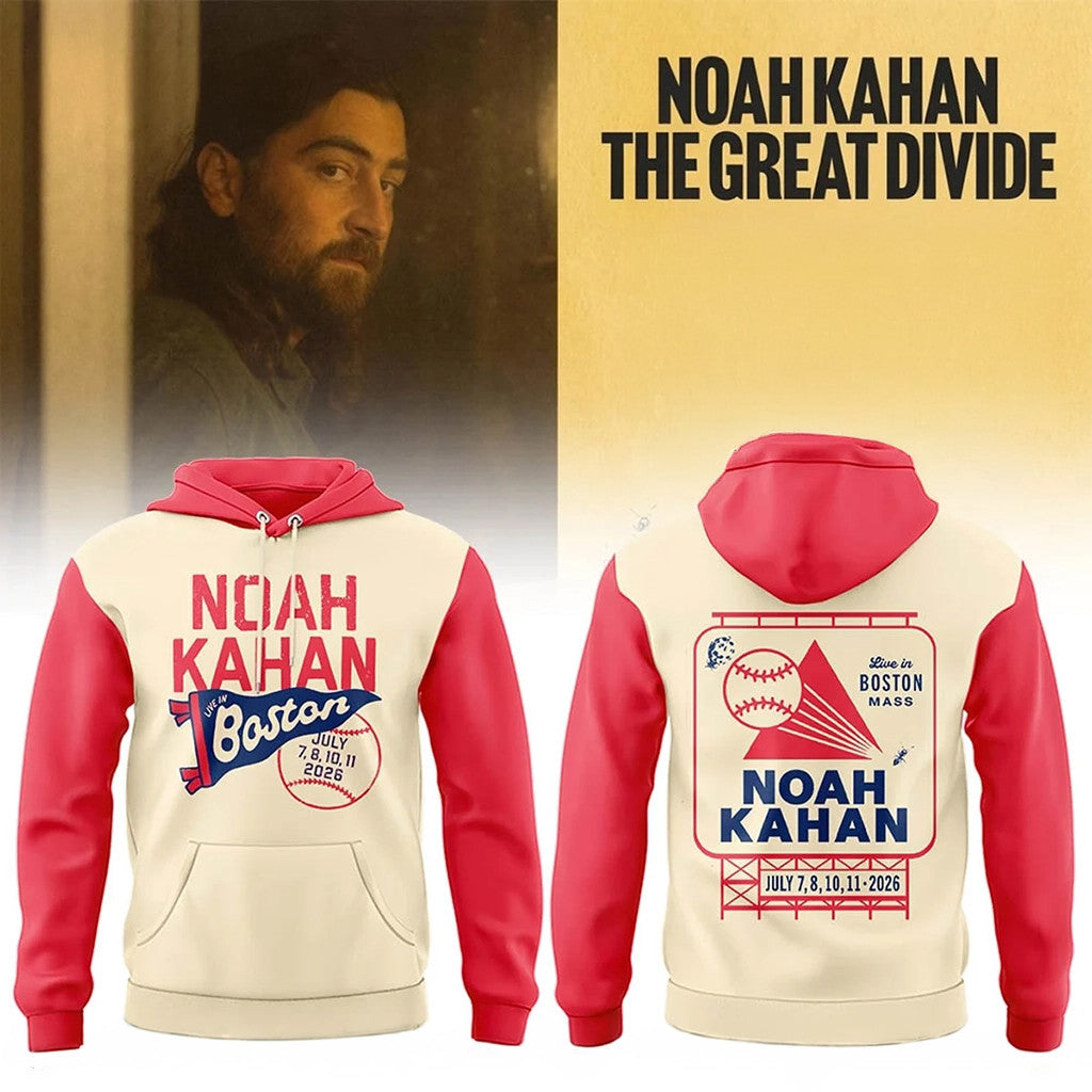 Noah Kahan Merch Tour 2026 NK The Great Divide Tour At Fenway Park Boston Hoodie Fan Gear Gifts - Loomnari
