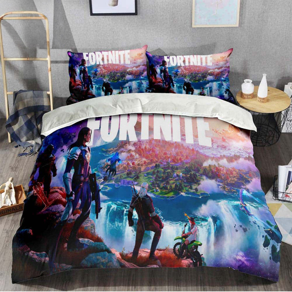 Fortnite Chapter 4 Characters And Map Bedding Set Fortnite Game Merch Gifts For Superfans - Loomnari