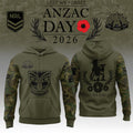 New Zealand Warriors Anzac Day 2026 Hoodie Lest We Forget Hoodie NZ Warriors Merch Veteran Gift - Loomnari