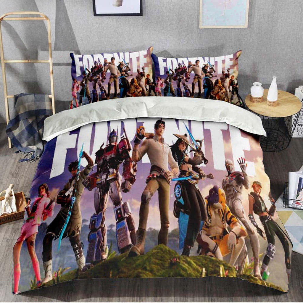Fortnite Chapter 4 Season 3 Characters Bedding Set Fortnite Cartoon Game Merch Gifts - Loomnari