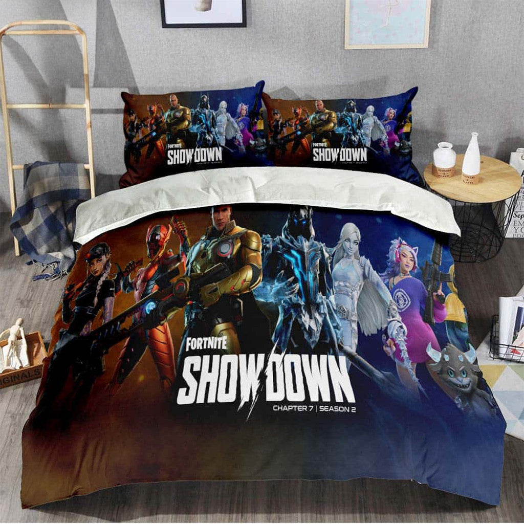 Fortnite Epic Showdown Season 2 Bedding Set Fortnite Cartoon Game Merch Gifts For Brother - Loomnari