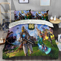 Fortnite OG Battle Royal Survival Battleground Bedding Set Cartoon Game Merch Present - Loomnari