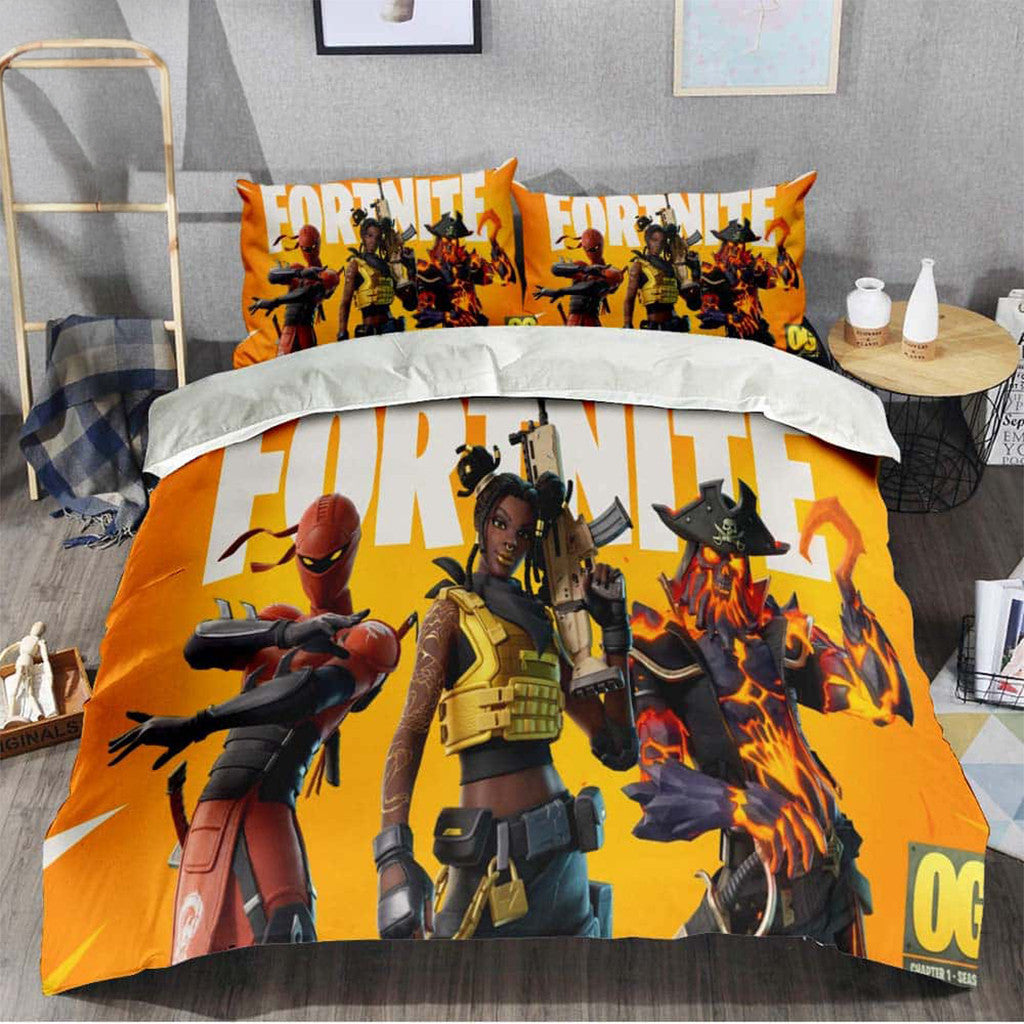 Fortnite OG Season 8 Bedding Set Fortnite OG Merch Best Gifts For Him - Loomnari