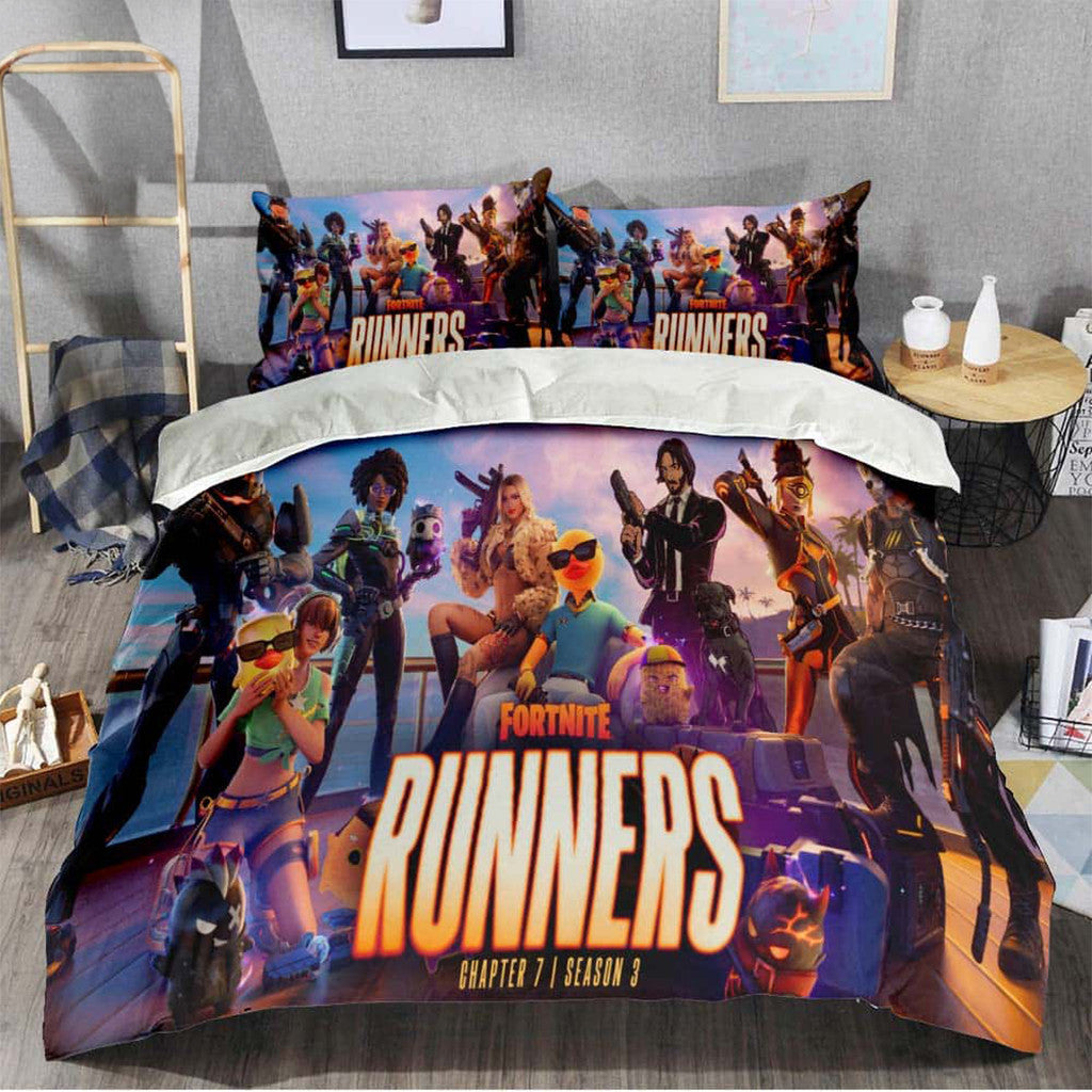 Fortnite Runners Chapter 7 Season 3 Bedding Set Fortnite Game Merch Gift Ideas For Him - Loomnari