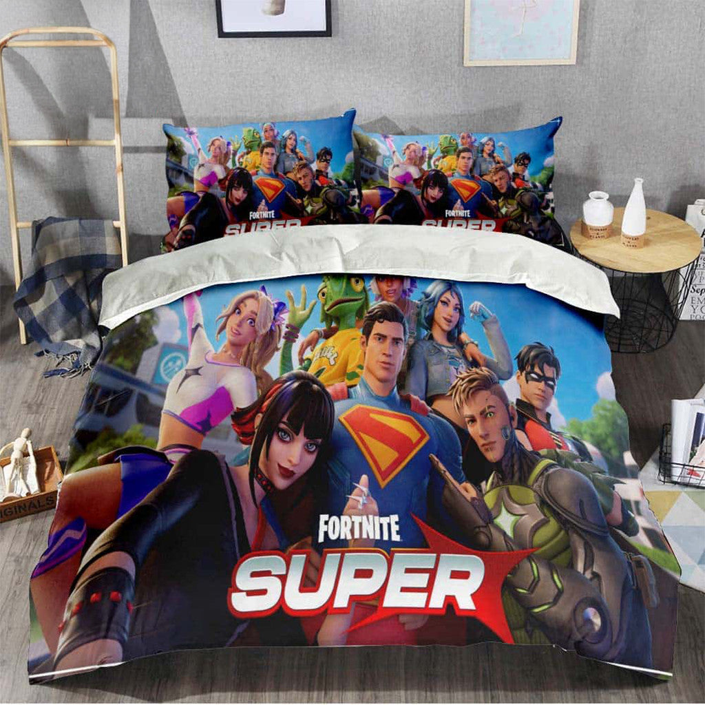 Fortnite Super Chapter 6 Season 3 Bedding Set Fortnite Cartoon Game Merch Birthday Gift - Loomnari
