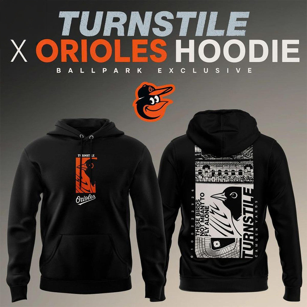 Baltimore Orioles X Turnstile 2026 Graphic Hoodie Baltimore Orioles Merch Baseball Fan Gifts - Loomnari