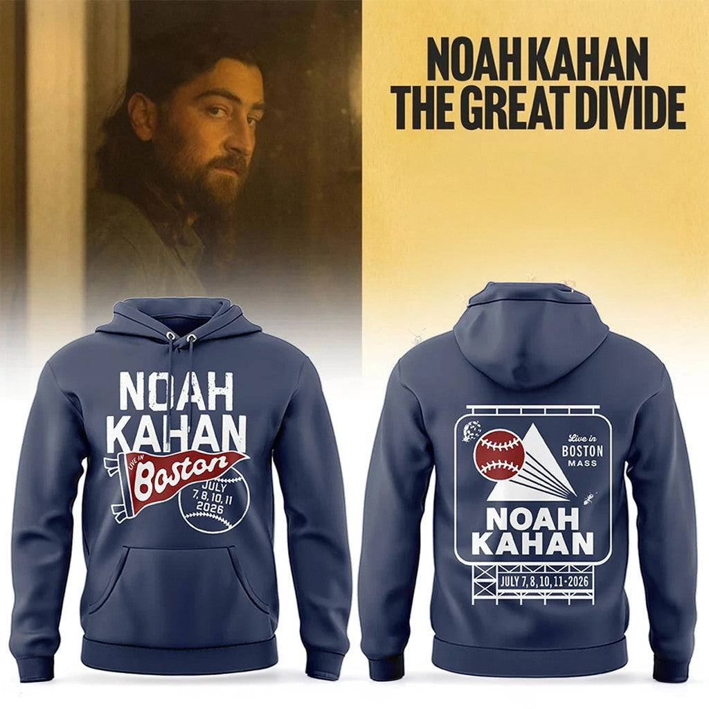 Noah Kahan Merch Tour 2026 The Great Divide Tour At Fenway Park Boston Hoodie Music Lover Gift - Loomnari