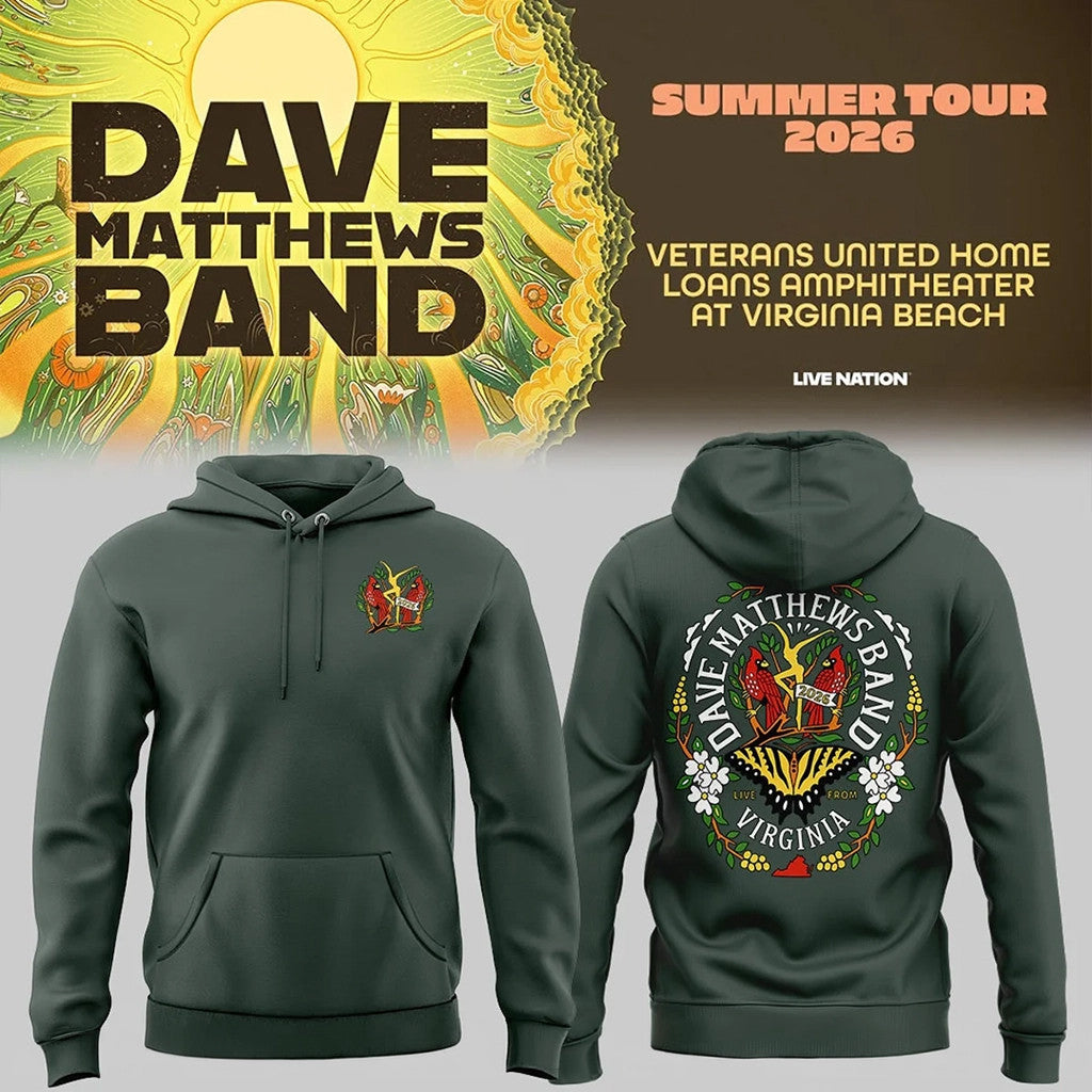 Dave Matthews Band Summer Tour 2026 Virginia Beach Hoodie DMB Merch Present For Music Lover - Loomnari