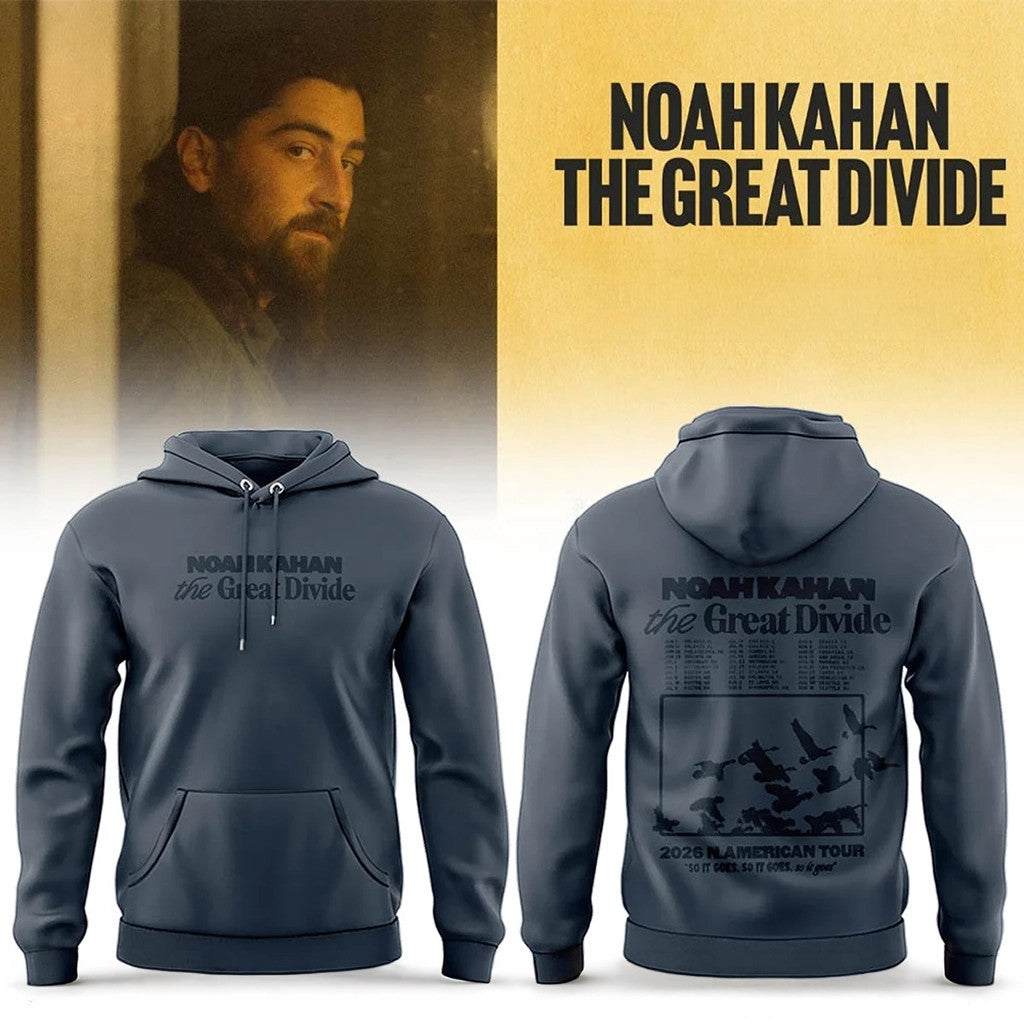 Noah Kahan Tour Merch 2026 NK The Great Divide Tour Hoodie Music Gift Ideas For Guys - Loomnari