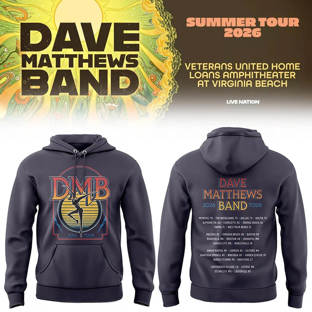 Dave Matthews Band Summer Tour 2026 Hoodie DMB Tour Merch Gifts For Music Lovers - Loomnari