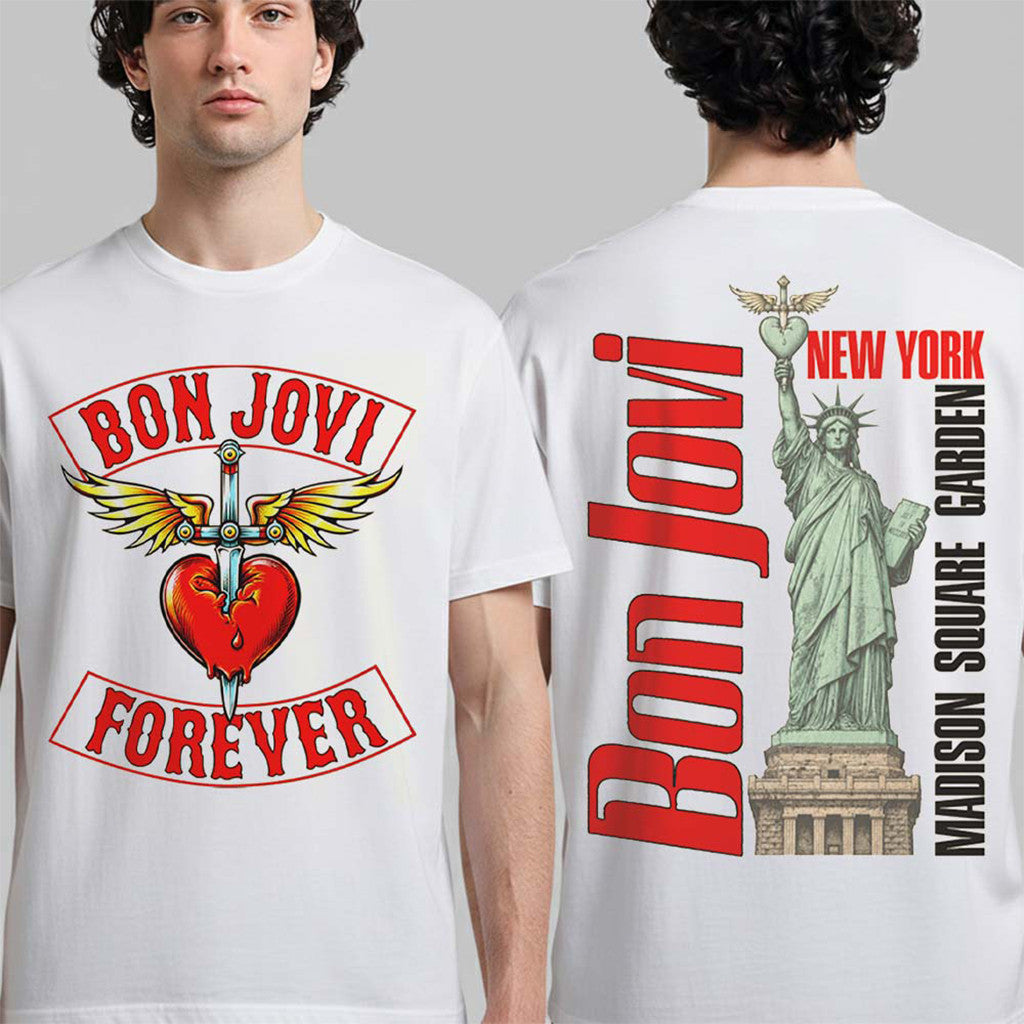 Bon Jovi Forever Tour 2026 Merch Bon Jovi New York City Madison T-Shirt Gifts For Superfans - Loomnari