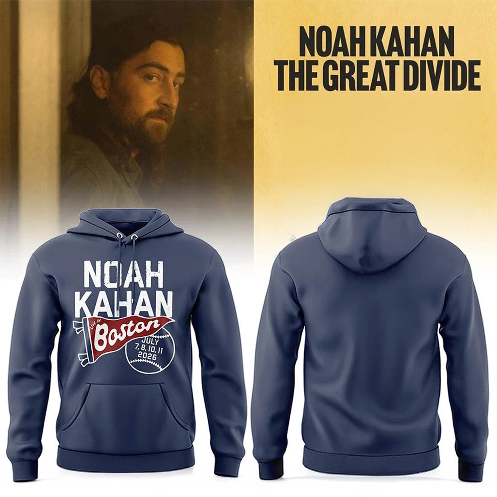 Noah Kahan Boston Merch 2026 The Great Divide Tour At Fenway Park Boston Hoodie Gift For Fan - Loomnari
