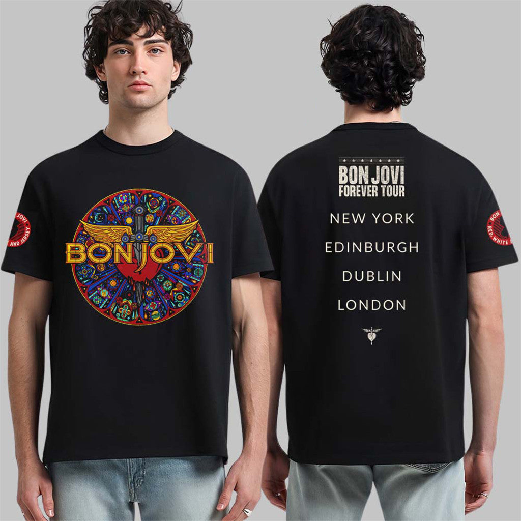 Bon Jovi Forever Tour 2026 T-Shirt Bon Jovi Merch Birthday Gift Ideas For Brother - Loomnari