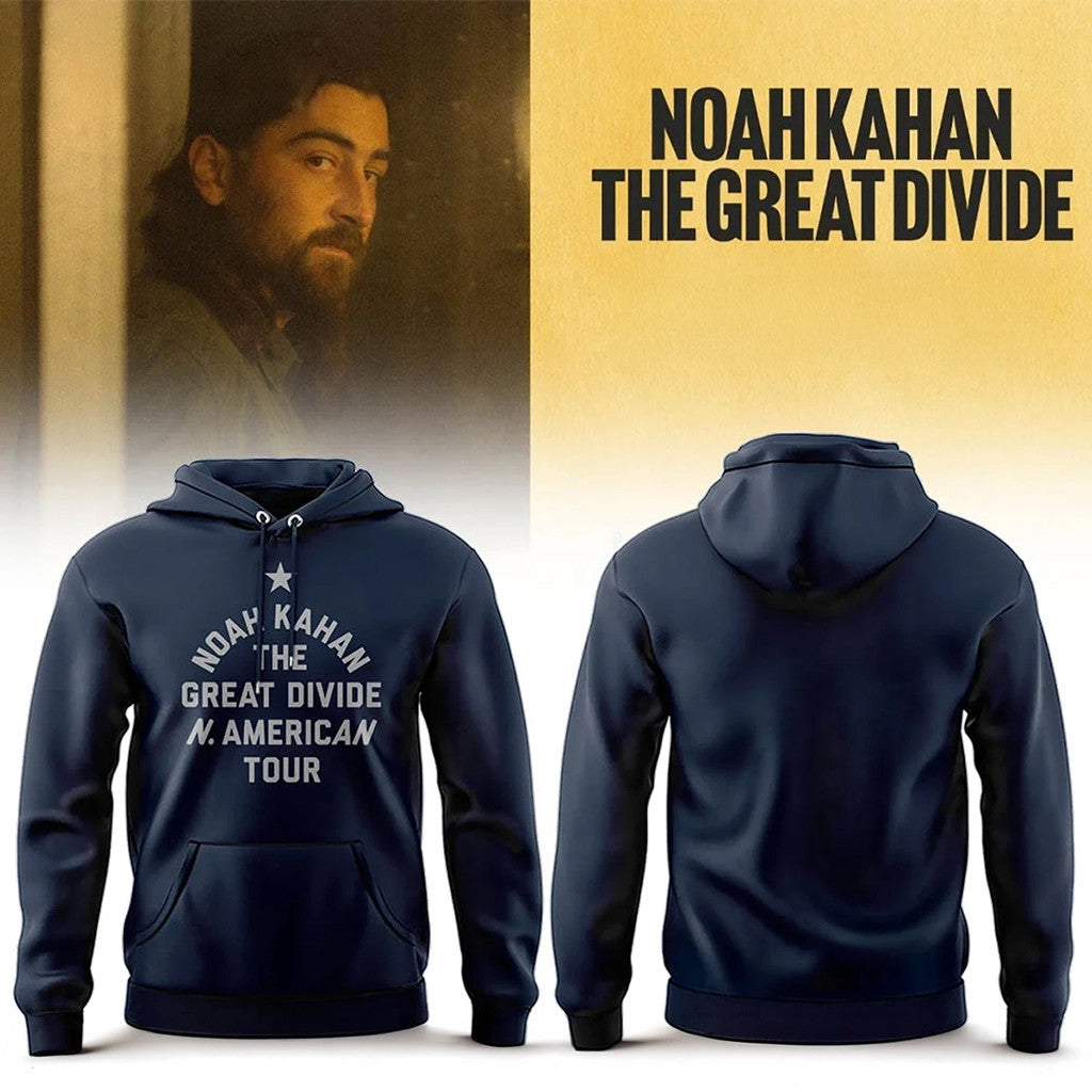 Noah Kahan Merch Tour 2026 NK The Great Divide Tour Hoodie Music Fan Gear Gift For Fathers - Loomnari