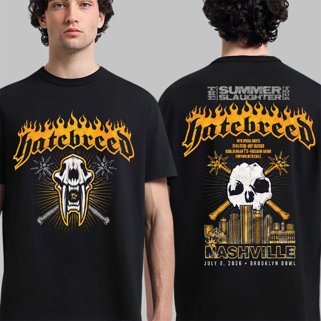 Hatebreed Merch The Summer Slaughter Tour 2026 V-Neck Shirt Unique Gifts For Him - Loomnari