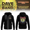 Dave Matthews Band Summer Tour 2026 Black Zip Hoodie DMB Merch Present For Rock Lovers - Loomnari