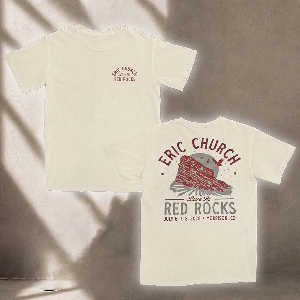 Eric Church Merch Live At Red Rocks 2026 T-Shirt Birthday Ideas For Men - Loomnari