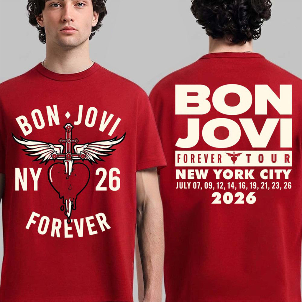 Bon Jovi Forever Tour 2026 Merch Bon Jovi New York City T-Shirt Gifts For Your Husband - Loomnari
