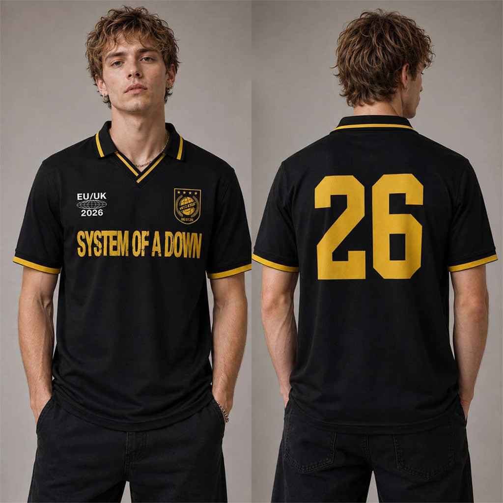 System Of A Down Berlin 2026 V-Neck Jersey Olympiastadion Berlin SOAD Merch Presents - Loomnari