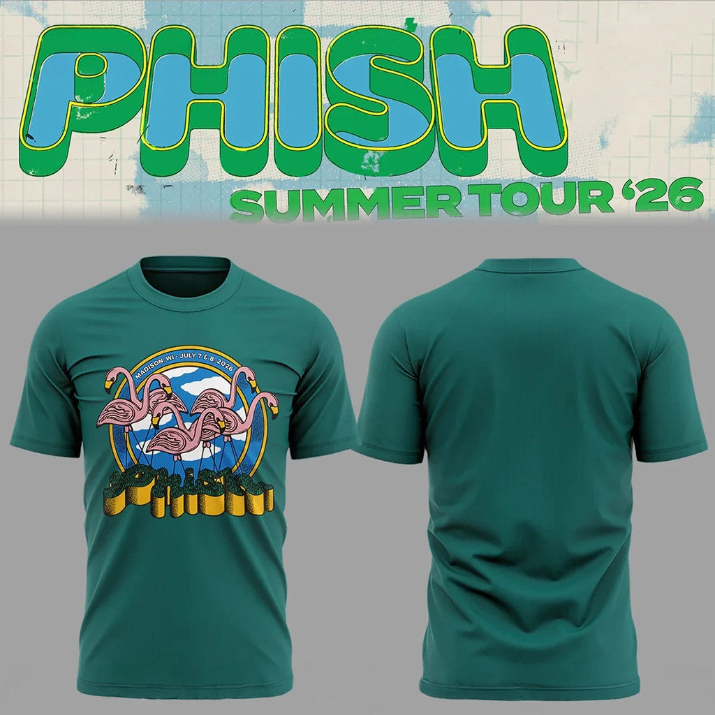 Phish Merch 2026 Flamingos T-Shirt Phish Band Merch Presents For Music Lovers - Loomnari