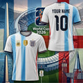 Personalized Argentina V England Merch FIFA World Cup 2026 T-Shirt Useful Gift For Husband - Loomnari