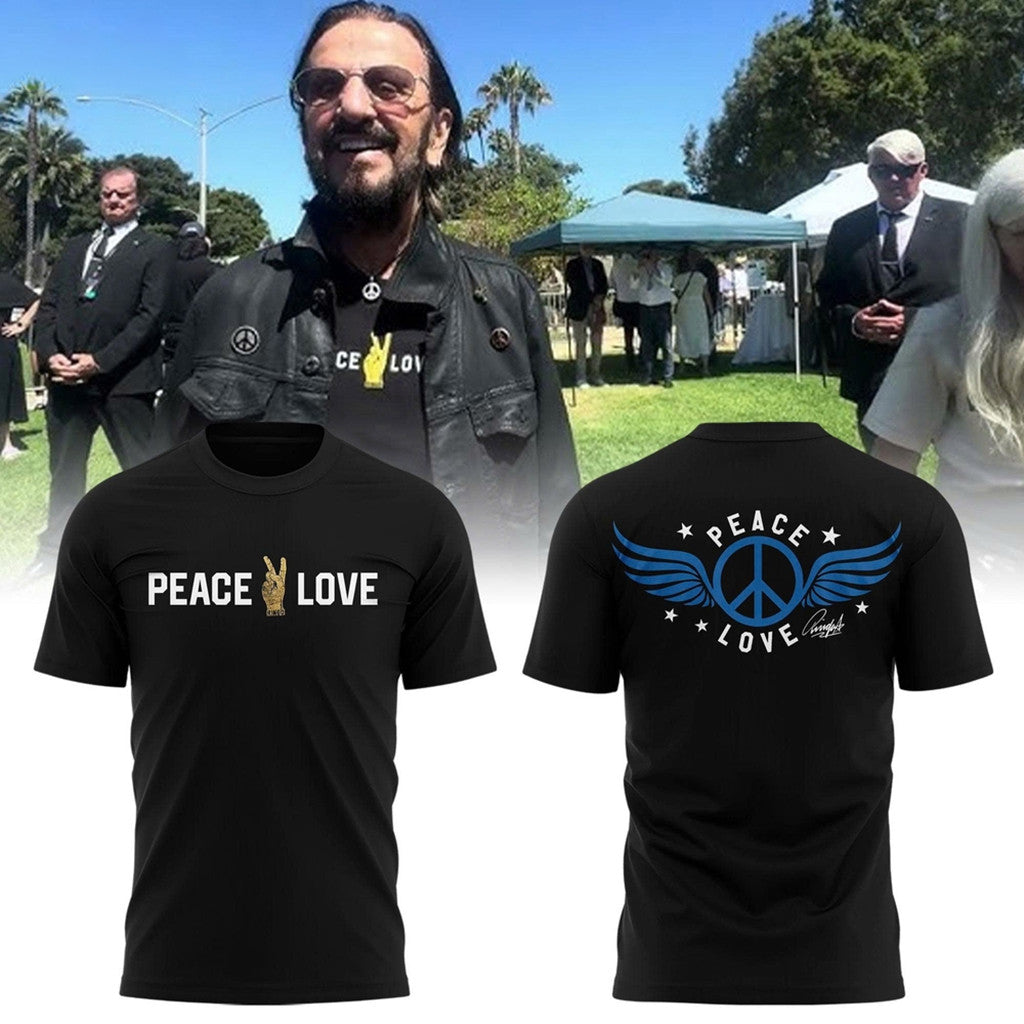 Ringo Starr 86 Birthday Peace And Love T-Shirt Best Birthday Gift For Husband - Loomnari