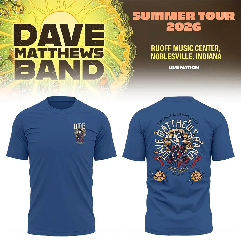 Dave Matthews Band Summer Tour 2026 Noblesville Indiana T-Shirt DMB Merch Best Gift For Husband - Loomnari
