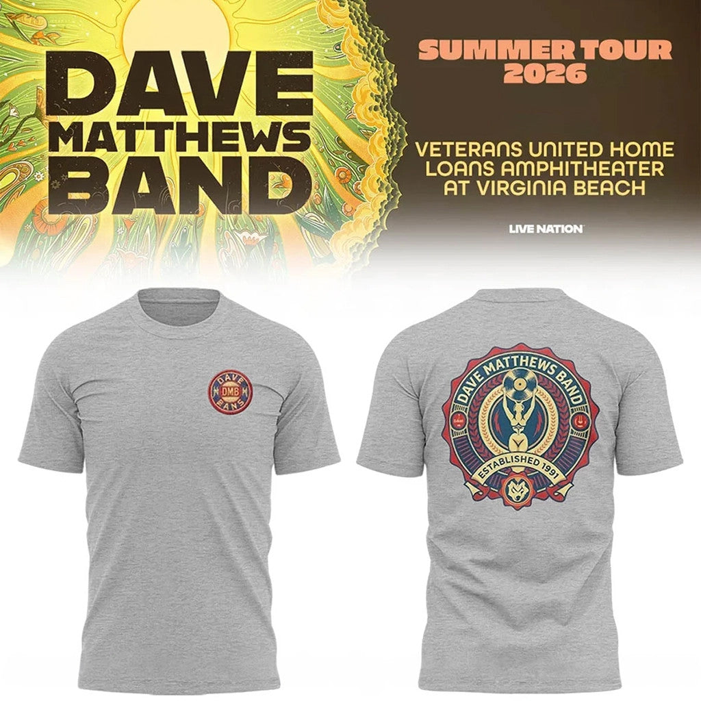 Dave Matthews Band Merch 2026 DMB Summer Tour T-Shirt Gifts For Music Lovers - Loomnari