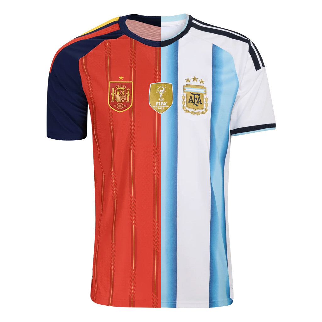 Argentina X Spain Merch FIFA World Cup 2026 Mashup T-Shirt Best Gifts For Brother - Loomnari