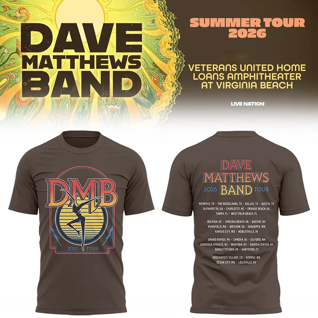 Dave Matthews Band Merch 2026 DMB Tour T-Shirt Unique Gifts For Music Lovers - Loomnari