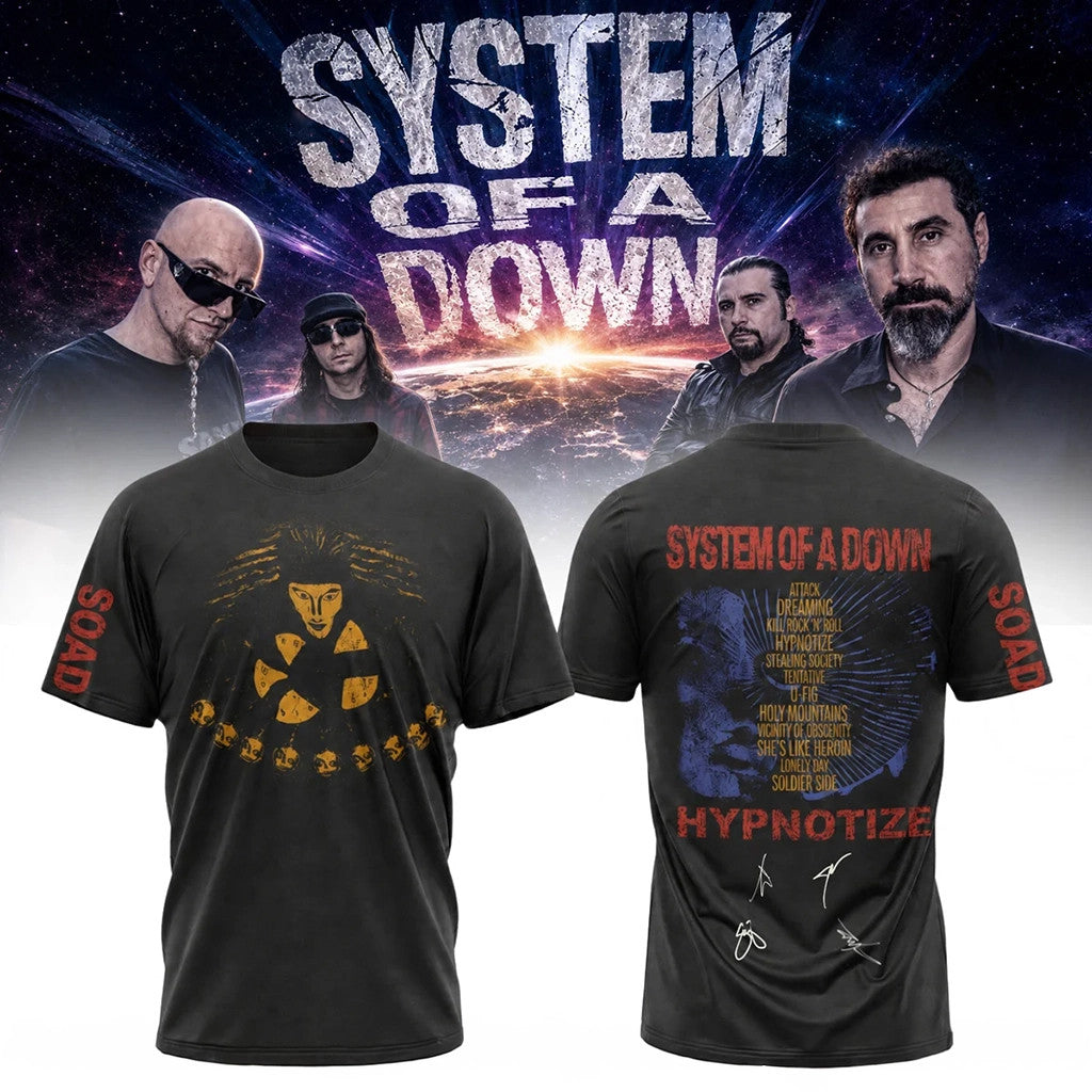 System Of A Down Merch 2026 System Of A Down Hypnotize T-Shirt Gift For Band Fans - Loomnari