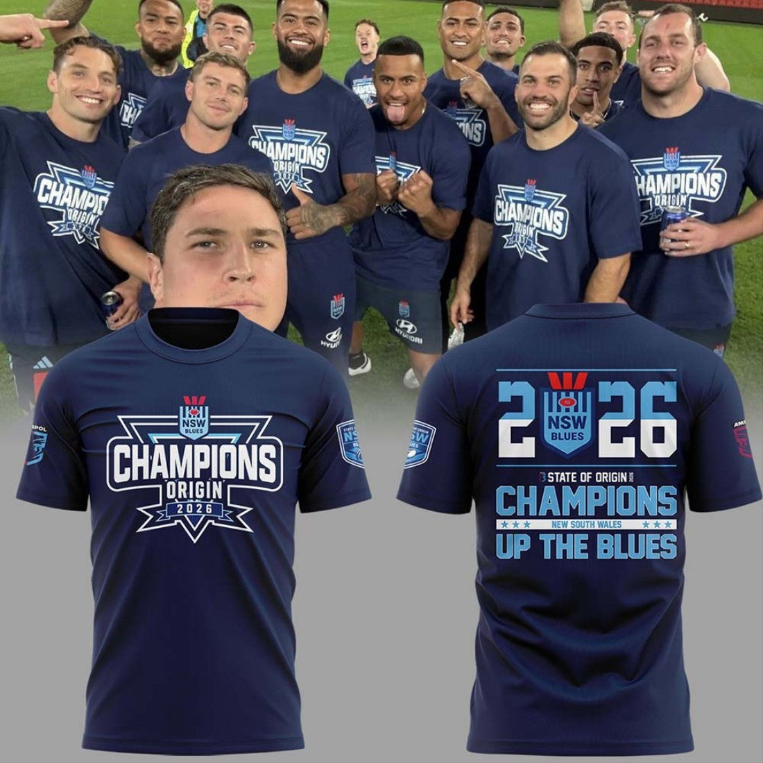 Westpac NSW Blues Champions State Of Origin 2026 T-Shirt NSW Blues Merch Birthday Gift For Him - Loomnari
