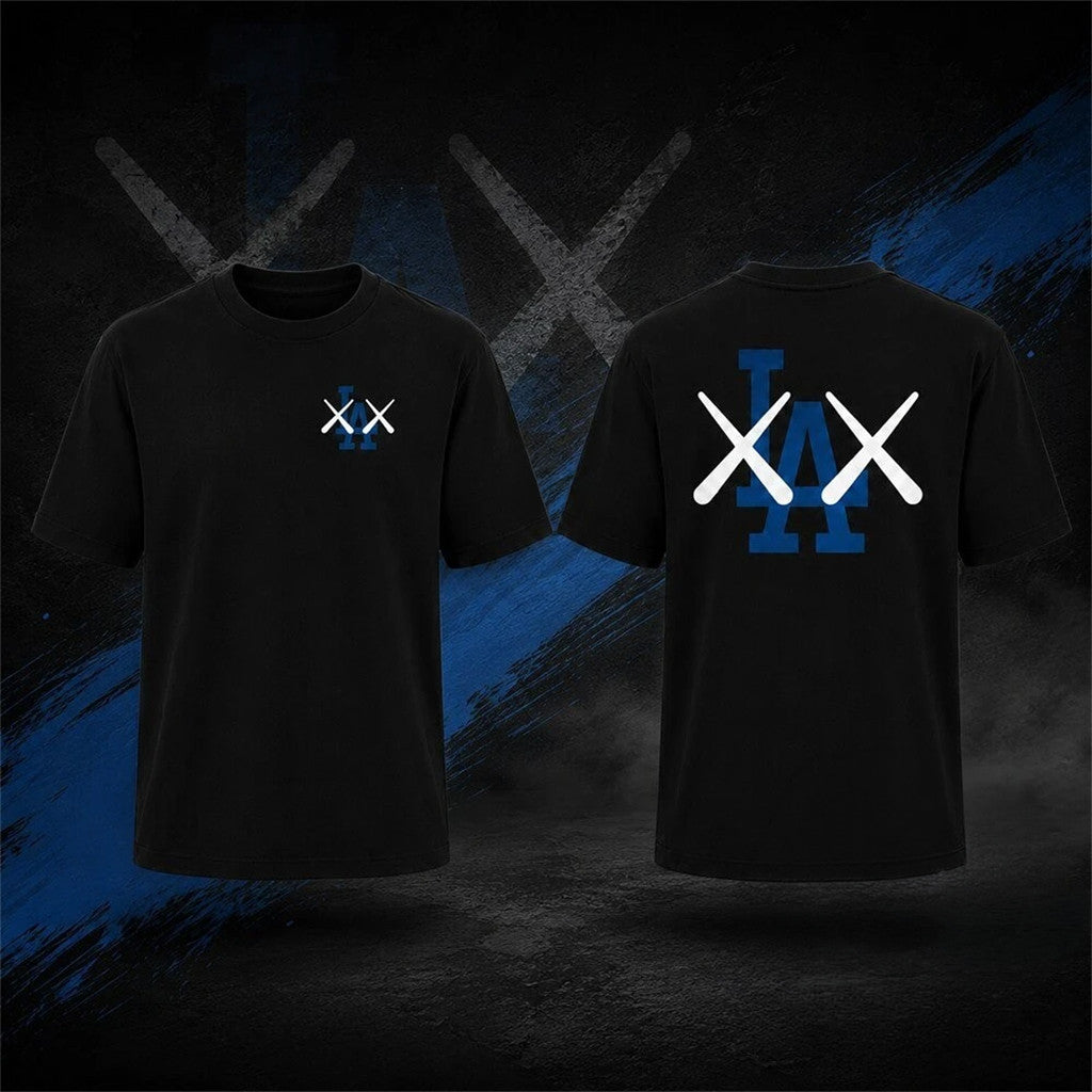 Los Angeles Dodgers Kaws Xx Collaboration T-Shirt LA Dodgers Merch 2026 Gift For Baseball Fans - Loomnari