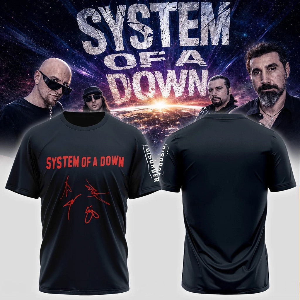System Of A Down Merch 2026 SOAD EU UK Tour T-Shirt Gift For Heavy Metal Band Fans - Loomnari
